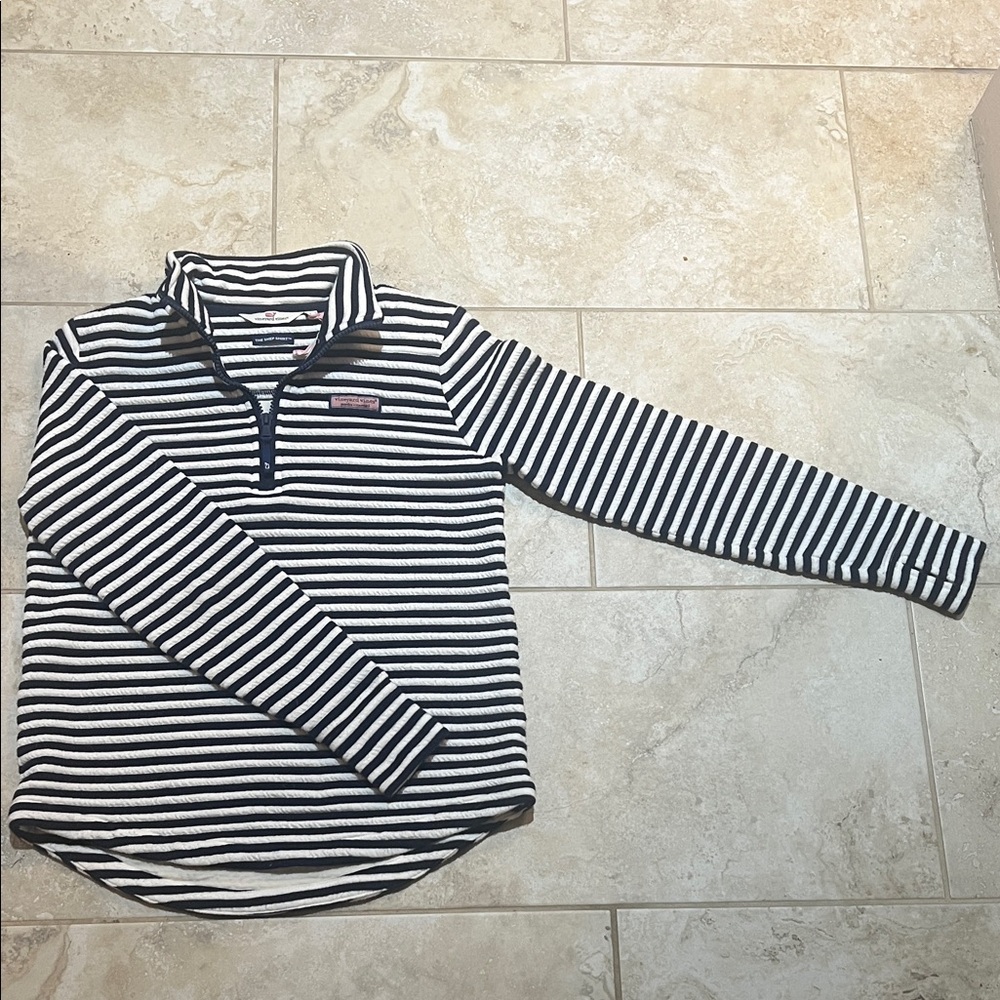 Vineyard Vines Navy and White Striped Kids Hoodie